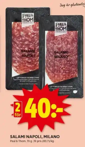 ICA Kvantum Salami napoli, milano erbjuda