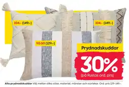 Rusta Alla prydnadskuddar erbjuda