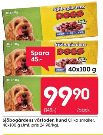 Rusta Sjöbogårdens våtfoder, hund Olika smaker, erbjuda