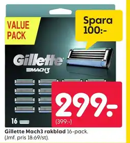 Rusta Gillette Mach3 rakblad erbjuda