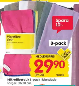 Rusta Mikrofiberduk 8-pack i blandade erbjuda