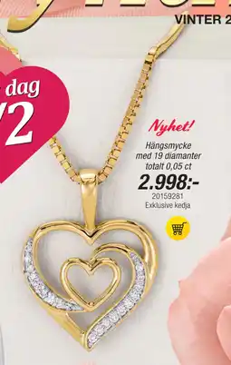 Guldfynd Hängsmycke med 19 diamanter totalt 0,05 ct erbjuda