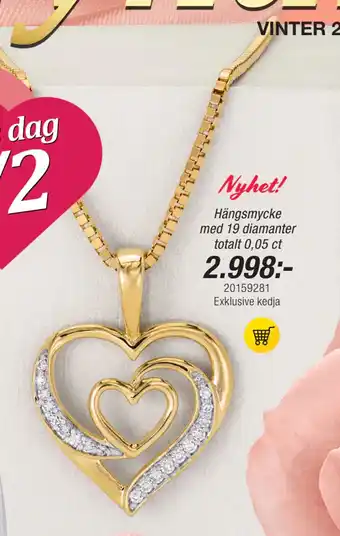 Guldfynd Hängsmycke med 19 diamanter totalt 0,05 ct erbjuda