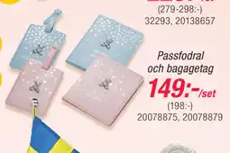 Guldfynd Passfodral och bagagetag erbjuda