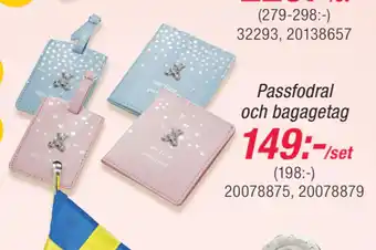 Guldfynd Passfodral och bagagetag erbjuda