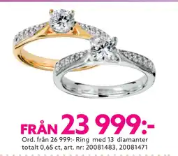 Albrekts Guld Ring med 13 diamanter totalt 0,65 ct erbjuda