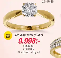 Guldfynd Nio diamanter 0,20 ct erbjuda