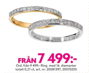 Albrekts Guld Ring med 16 diamanter totalt 0,21 ct erbjuda