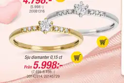 Guldfynd Sju diamanter 0,15 ct erbjuda