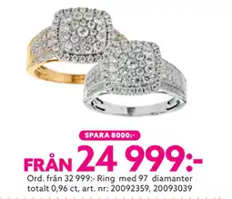 Albrekts Guld Ring med 97 diamanter totalt 0,96 ct erbjuda