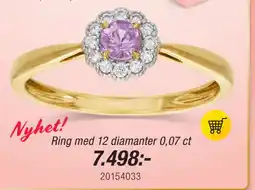 Guldfynd Ring med 12 diamanter 0,07 ct erbjuda