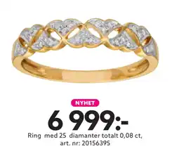 Albrekts Guld Ring med 25 diamanter totalt 0,08 ct erbjuda