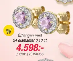 Guldfynd Örhängen med 24 diamanter 0,10 ct erbjuda