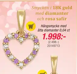 Guldfynd Hängsmycke med åtta diamanter 0,04 ct erbjuda