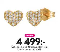 Albrekts Guld Örhängen med 40 diamanter totalt 0,15 ct erbjuda