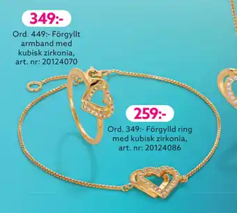 Albrekts Guld Förgyllt armband med kubisk zirkonia erbjuda