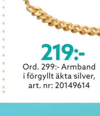 Albrekts Guld Armband i förgyllt äkta silver erbjuda