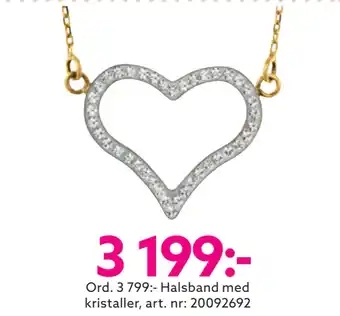 Albrekts Guld Halsband med kristaller erbjuda