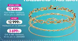 Albrekts Guld Halsband, 45 cm erbjuda