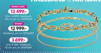 Albrekts Guld Halsband, 45 cm erbjuda