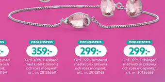 Albrekts Guld Armband med kubisk zirkonia och rosa morganit erbjuda