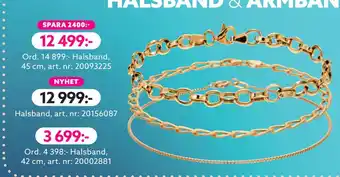 Albrekts Guld Halsband, 42 cm erbjuda