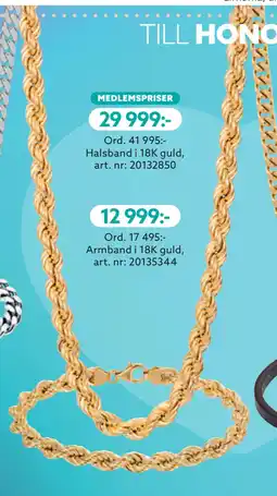 Albrekts Guld Halsband i 18K guld erbjuda