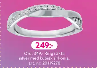 Albrekts Guld Ring i äkta silver med kubisk zirkonia erbjuda