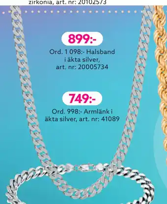 Albrekts Guld Halsband i äkta silver erbjuda