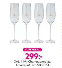 Albrekts Guld Champagneglas, 4-pack erbjuda