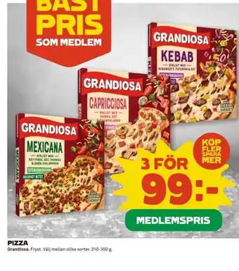 Coop GRANDIOSA Pizza erbjuda