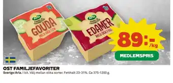 Coop ARLA Ost familjefavoriter erbjuda