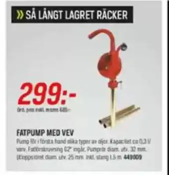 Tools Fatpump med vev erbjuda