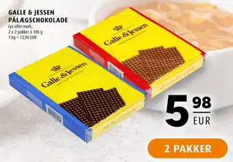 Scandinavian Park GALLE & JESSEN PÅLÆGSCHOKOLADE erbjuda