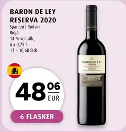 Scandinavian Park BARON DE LEY RESERVA 2020 erbjuda