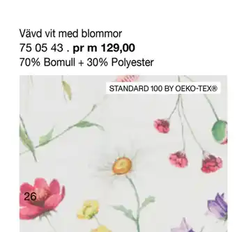 Selfmade Vävd vit med blommor 75 05 43 erbjuda