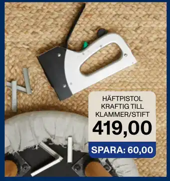 Selfmade HÄFTPISTOL KRAFTIG TILL KLAMMER/STIFT erbjuda