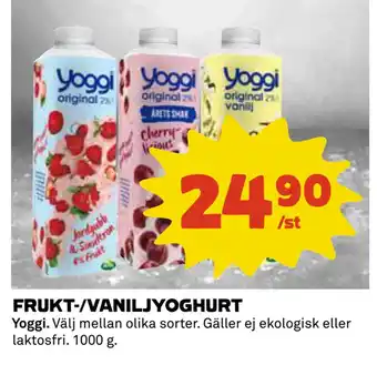 Coop FRUKT-/VANILJYOGHURT erbjuda