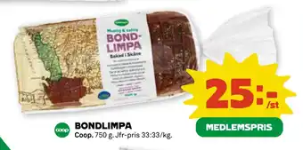 Coop BONDLIMPA erbjuda