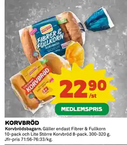 Coop KORVBRÖD erbjuda