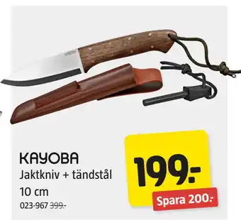 Jula Jaktkniv + tändstål erbjuda