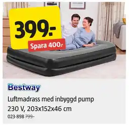 Jula Luftmadrass med inbyggd pump erbjuda