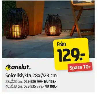 Jula Solcellslykta 28xØ23 cm erbjuda