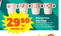 Stora Coop Alla hjärtans dag-mugg erbjuda