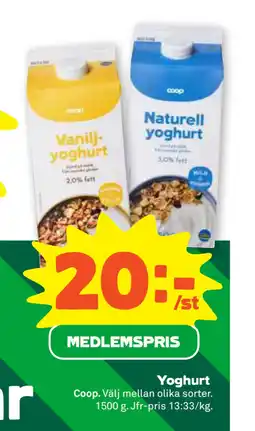 Stora Coop Yoghurt erbjuda