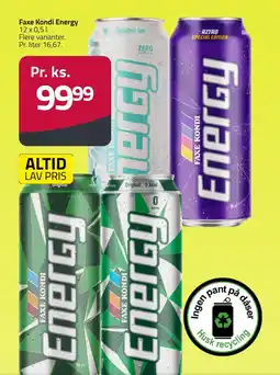 Fleggaard Faxe kondi energy erbjuda