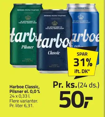 Fleggaard Harboe Classic, Pilsner el. 0,0% erbjuda