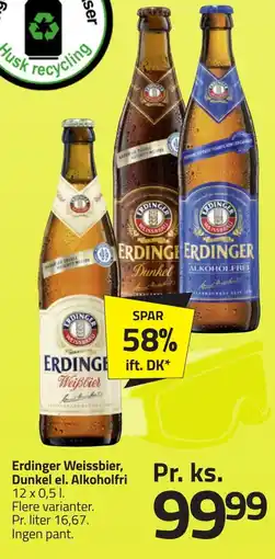 Fleggaard ERDINGER Weissbier, Dunkel el. Alkoholfri erbjuda