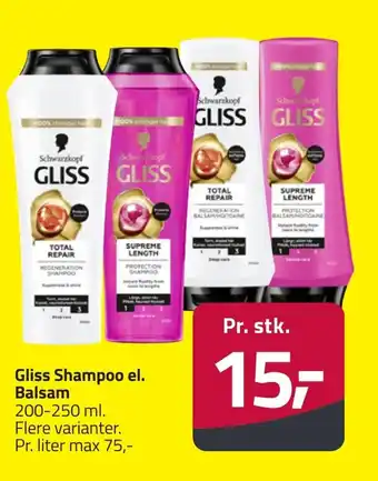 Fleggaard Gliss Shampoo el. Balsam erbjuda