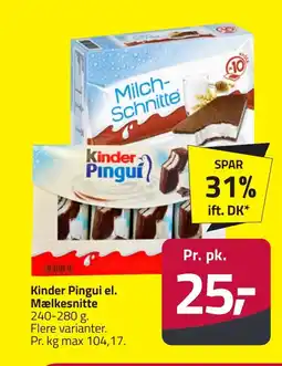 Fleggaard KINDER Pingui el. Mælkesnitte erbjuda